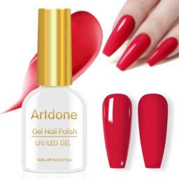 Artdone Gel Nail Polish Hema-free Solid Color Red For All Seasons Neutral Soak Off LED Lamp Needed For Manicure Nail Art