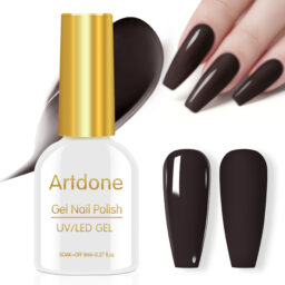 Artdone Gel Nail Polish Hema-free Solid Color Ebony Color For All Seasons Neutral Soak Off LED Lamp Needed For Manicure Nail Art