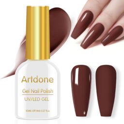 Artdone Gel Nail Polish Hema-free Solid Color Dark Brown For All Seasons Neutral Soak Off LED Lamp Needed For Manicure Nail Art
