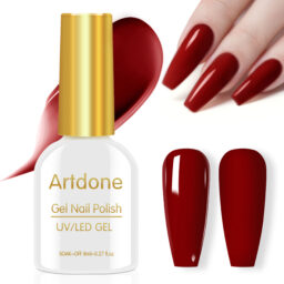 Artdone Gel Nail Polish Hema-free Solid Color Dark Red For All Seasons Neutral Soak Off LED Lamp Needed For Manicure Nail Art