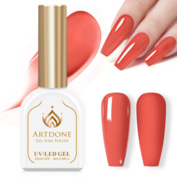 Artdone Gel Nail Polish Coral HEMA-FREE 1Pcs Gel Polish Soak Off LED Lamp Needed For Manicure Salon DIY Nail Art
